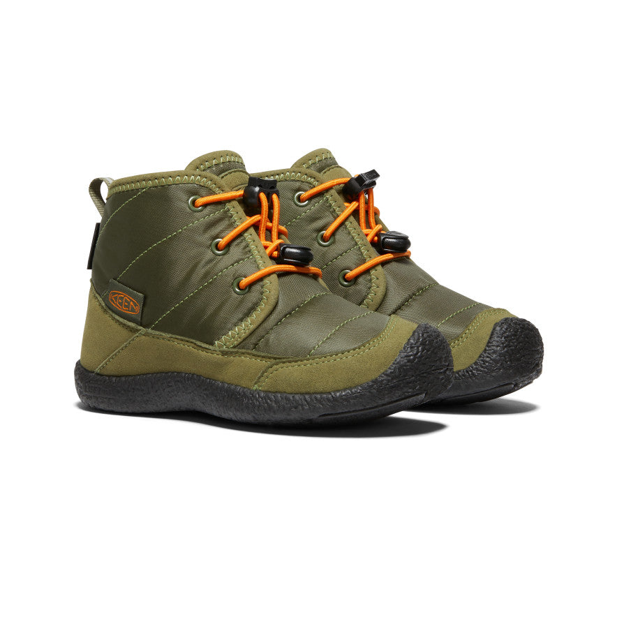 Keen Children's Howser II Waterproof Chukka Shoe CAPLT_OLV/RSST_ORNG / / M