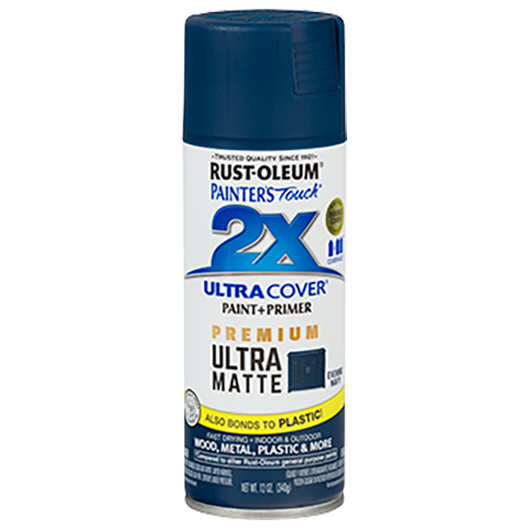 RUST-OLEUM 12 OZ Painter's Touch 2X Ultra Cover Matte Spray Paint - Matte Evening Navy EVENING_NAVY / / MATTE