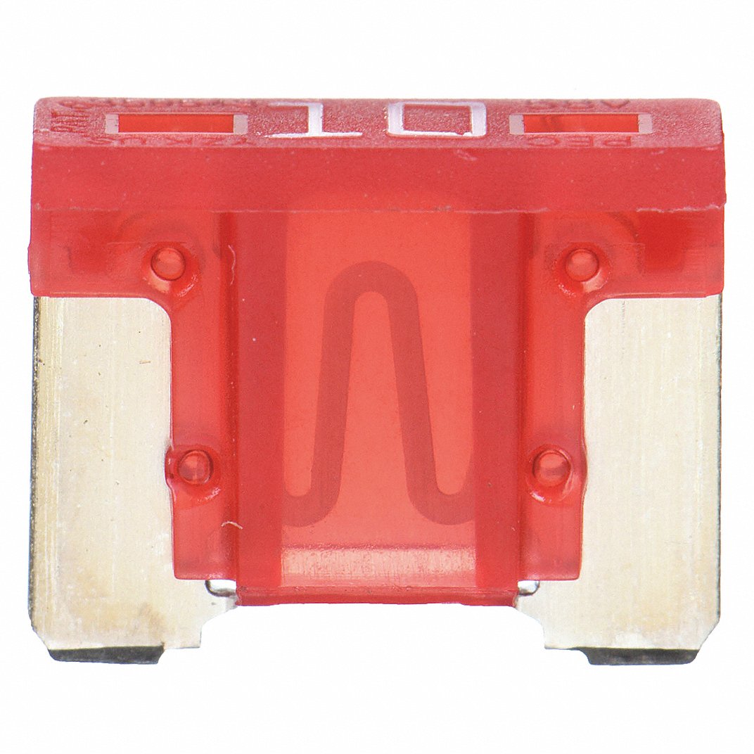 Low Profile 10 Amp Fuse, Red, 5 pack