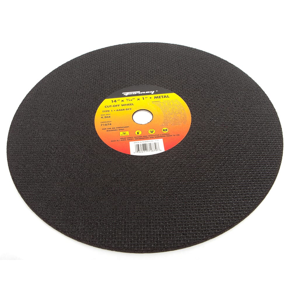 Forney Cutting Wheel, Metal, Type 1 inStud Master in, 14 in x 3/32 in x 1 in