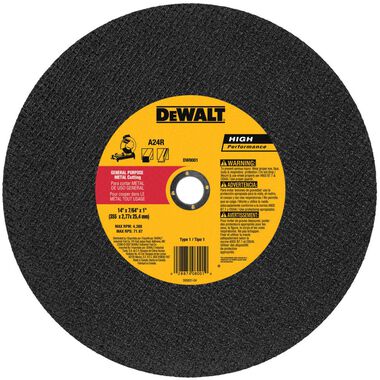 Dewalt 14 IN. Continuous High-Performance Aluminum Oxide Circular Saw Blade GENPURP / / 3/32X7/64