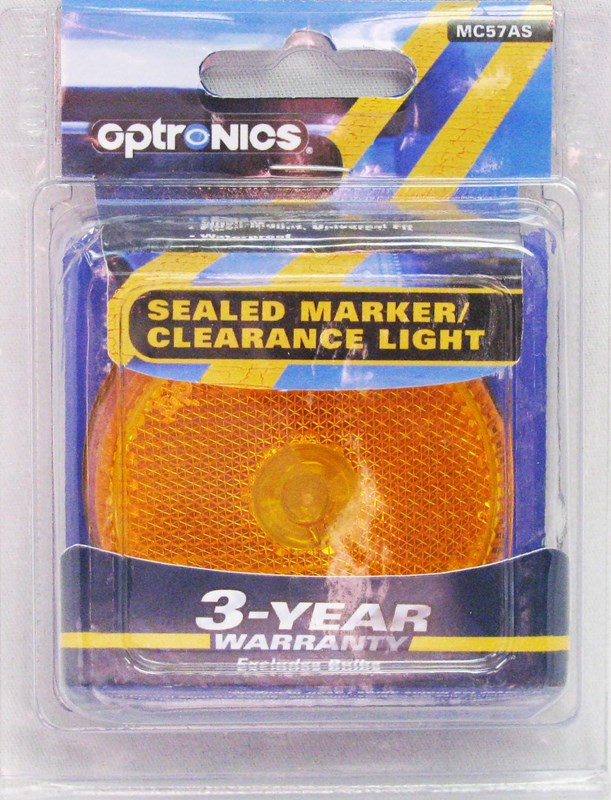 Optronics 2-1/2in Yellow Recess Mount Marker/Clearance Light with Built-in Reflex YELLOW