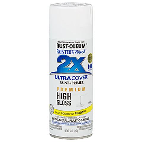 RUST-OLEUM 12 OZ Painter's Touch 2X Ultra Cover High Gloss Spray Paint - Hi Gloss White WHITE / / HIGH_GLOSS