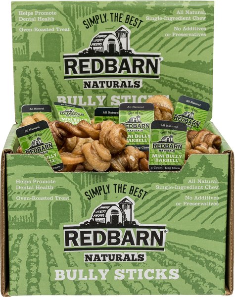 Red Barn Bully Barbells Dog Treat, Mini