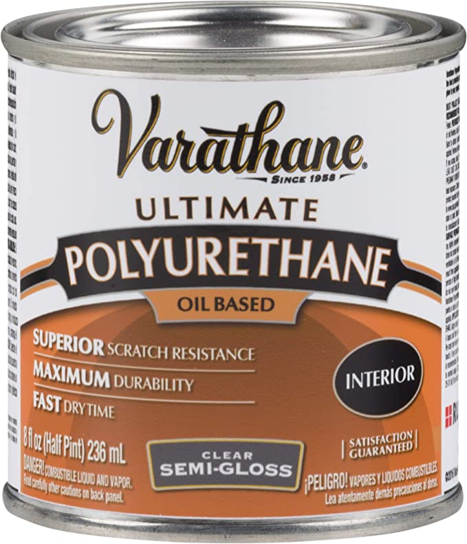 VARATHANE Half Pint Clear Semi-Gloss Oil-Based Interior Polyurethane CLEAR / / SEMIGLOSS