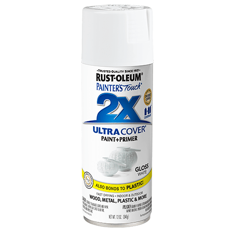 RUST-OLEUM 12 OZ Painter's Touch 2X Ultra Cover Gloss Spray Paint - Gloss White WHITE