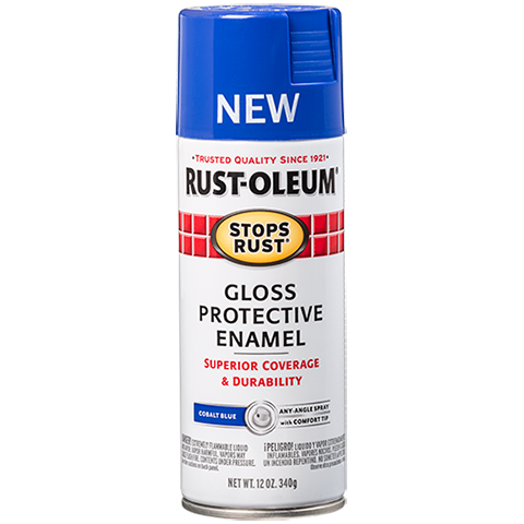 RUST-OLEUM 12 OZ Stops Rust Protective Enamel Spray Paint - Gloss Cobalt COBALT_BLUE / / GLOSS