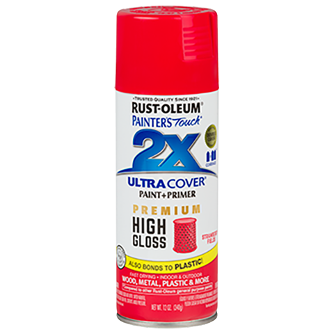 RUST-OLEUM 12 OZ Painter's Touch 2X Ultra Cover High Gloss Spray Paint - Hi Gloss Strawberry Fields STRAWBERRY_FIELDS / / HIGH_GLOSS