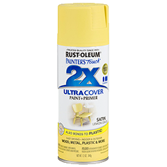 RUST-OLEUM 12 OZ Painter's Touch 2X Ultra Cover Satin Spray Paint - Satin Lemon Grass LEMON_GRASS / / SATIN