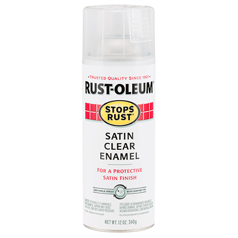 RUST-OLEUM 12 OZ Stops Rust Clear Enamel - Satin Clear CLEAR / / SATIN