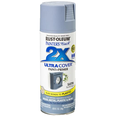 RUST-OLEUM 12 OZ Painter's Touch 2X Ultra Cover Satin Spray Paint - Satin Slate Blue SLATE_BLUE / / SATIN