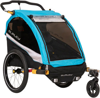 BURLEY D`LITE X CHILD TRAILER- DOUBLE, AQUA BLACK/AQUA