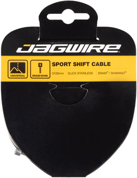 JAGWIRE Sport Shift Cable - 1.1 x 3100mm, Slick Stainless Steel, For SRAM/Shimano Tandem STAINLESS / / _
