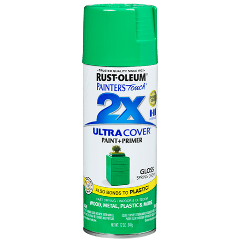 RUST-OLEUM 12 OZ Painter's Touch 2X Ultra Cover Gloss Spray Paint - Gloss Spring Green SPRING_GREEN / / GLOSS