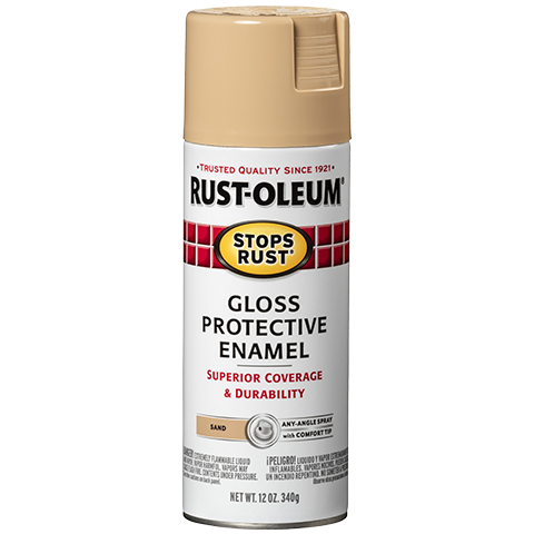 RUST-OLEUM 12 OZ Stops Rust Protective Enamel Spray Paint - Gloss Sand SAND