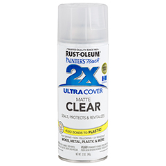 RUST-OLEUM 12 OZ Painter's Touch 2X Ultra Cover Clear Spray - Matte Clear MATTE_CLEAR