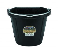 Miller MFG 20 Quart Flat Back Rubber Bucket