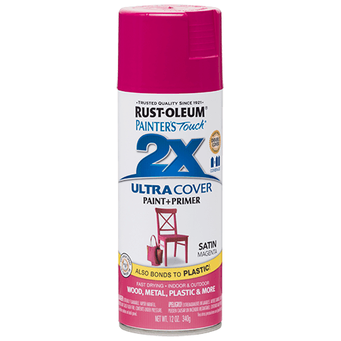 RUST-OLEUM 12 OZ Painter's Touch 2X Ultra Cover Satin Spray Paint - Satin Magenta MAGENTA / / SATIN