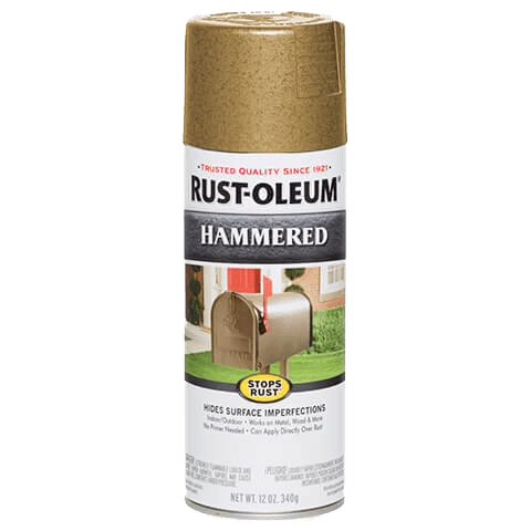RUST-OLEUM 12 OZ Stops Rust Hammered Spray Paint - Gold GOLD