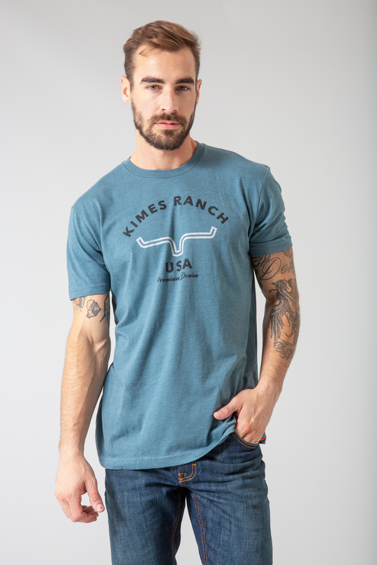 Kimes Ranch Mens Arch Tee INDIGO