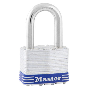 Master Lock Laminated Padlock, 1-1/2in Shackle STEEL