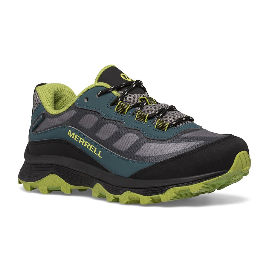 MERRELL Kid's Moab Speed Low Waterproof Shoe DEEP_GREEN/BLACK / / M