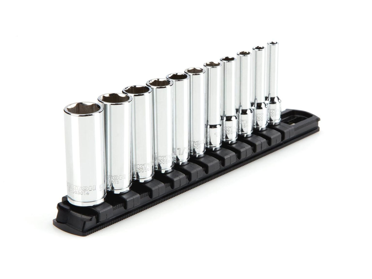 Tekton 1/4 Inch Drive Deep 6-Point Socket Set, 11-Piece (5/32-9/16 in.)