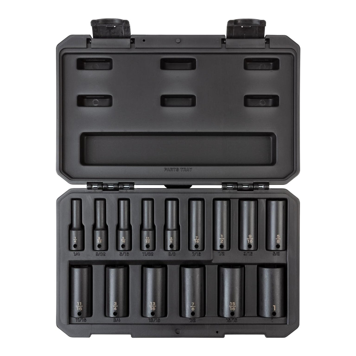 Tekton 3/8 Inch Drive Deep 6-Point Impact Socket Set, 15-Piece (1/4-1 in.) - Case