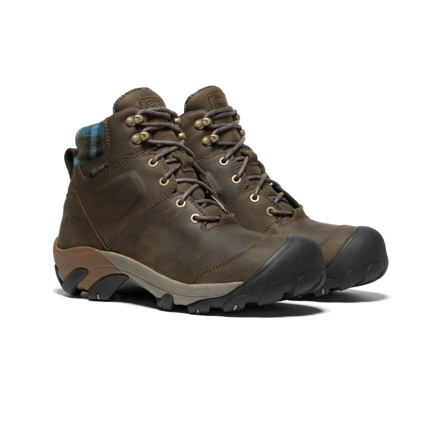 Keen Men's Targhee II Winter Waterproof Boot CANTEEN/GREEN_PLAID / / M