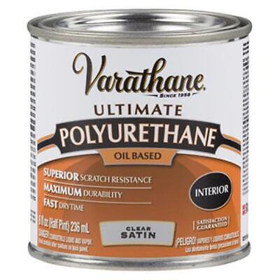 VARATHANE Half Pint Clear Satin Oil-Based Interior Polyurethane CLEAR / / SATIN
