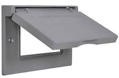 Missing Vendor Weatherproof GFI Flip Cover - Horizontal - GRAY GREY