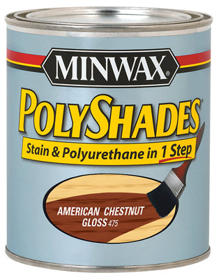 Minwax Polyshades Wood Stain Finish HALF PINT - GLOSS - AMERICAN CHESTNUT AMERICAN_CHESTNUT / / GLOSS