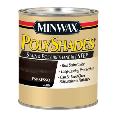 Minwax Polyshades Wood Stain Finish QUART - SATIN - ESPRESSO ESPRESSO / / SATIN