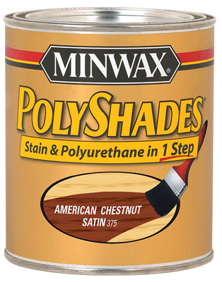 Minwax Polyshades Wood Stain Finish HALF PINT - SATIN - AMERICAN CHESTNUT AMERICAN_CHESTNUT / / SATIN