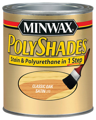 Minwax Polyshades Wood Stain Finish HALF PINT - SATIN - CLASSIC OAK CLASSIC_OAK /  / SATIN
