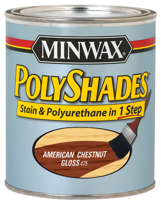 Minwax Polyshades Wood Stain Finish QUART - GLOSS - AMERICAN CHESTNUT AMERICAN_CHESTNUT / / GLOSS