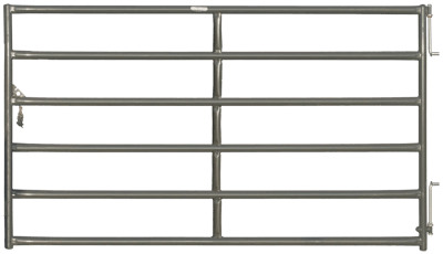 Priefert Rough Stock Gate, 8ft GREY / / ROUGH_STOCK