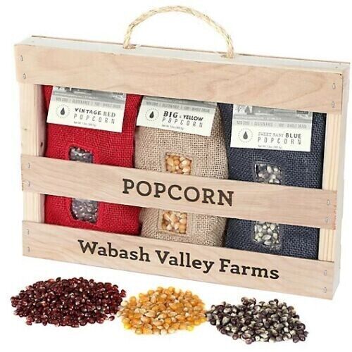 Wabash Burlap Popcorn Wooden Box Set