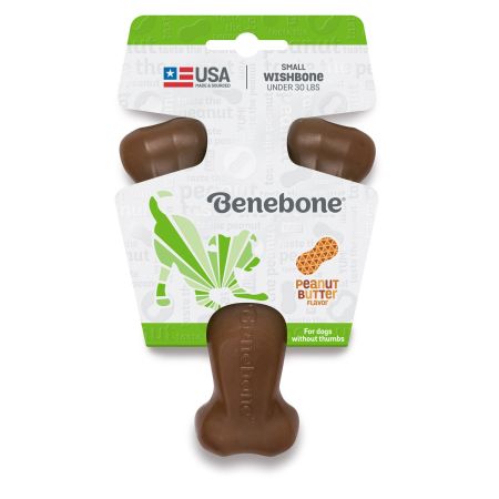 Benebone Wishbone, Peanut Butter, Small