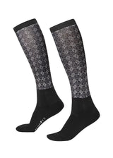 Kerrits Dual Zone Boot Sock Black iron bouquet
