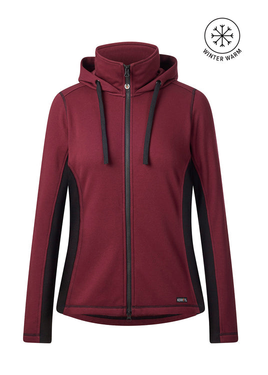 Kerrits Equestrian Apparel Double Take Full Zip Fleece Hoodie - Sangria Sangria