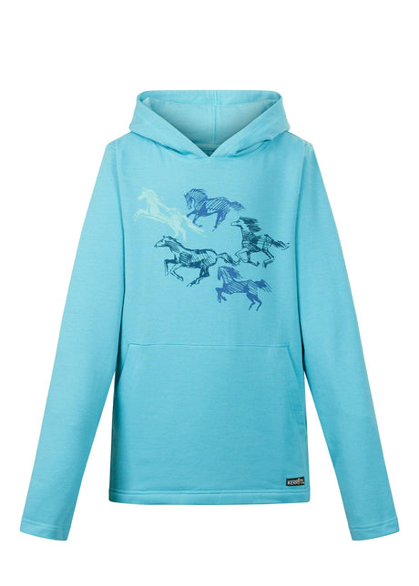 Kerrits Equestrian Apparel Kids Happy Herd Pullover Hoodie - Topaz Topaz