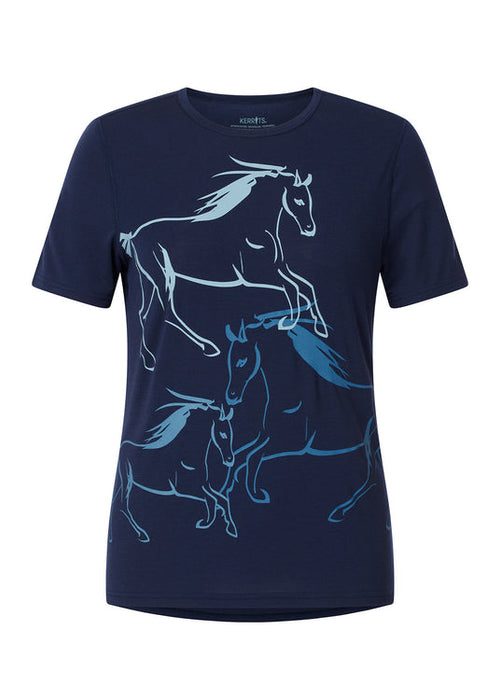 Kerrits Equestrian Apparel Liberty Horse Short Sleeve Tee Nightsky