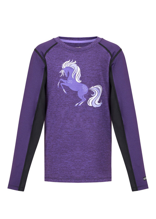 Kerrits Equestrian Apparel Kids Free Frolic Base Layer Top - Huckleberry Huckleberry