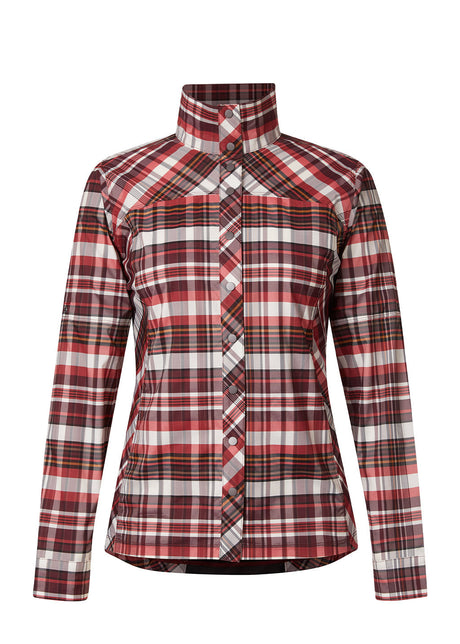 Kerrits Women's Triple Chill Sun Shirt Sangria plaid