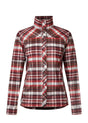 Kerrits Women's Triple Chill Sun Shirt Sangria plaid