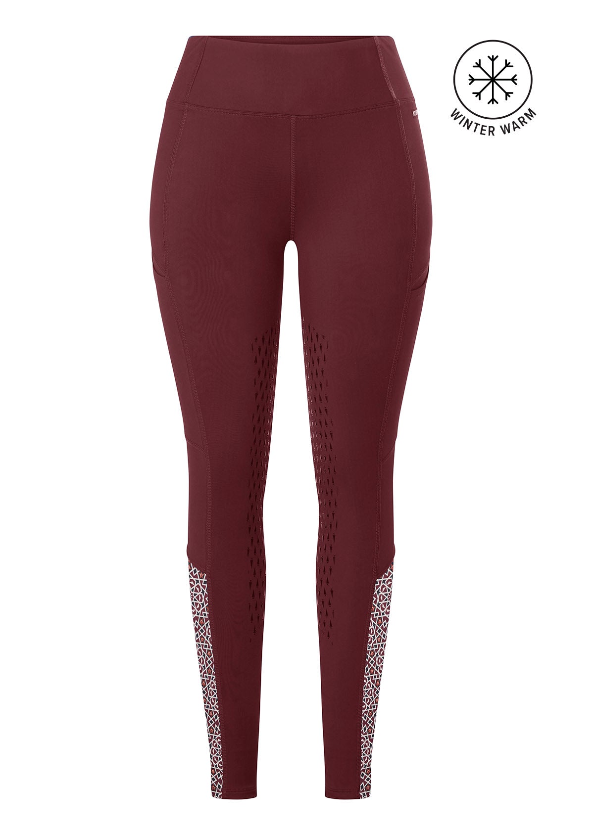 Kerrits Equestrian Apparel Thermo Tech 2.0 Full Leg Tight - Print Sangria / Sangria Starlight
