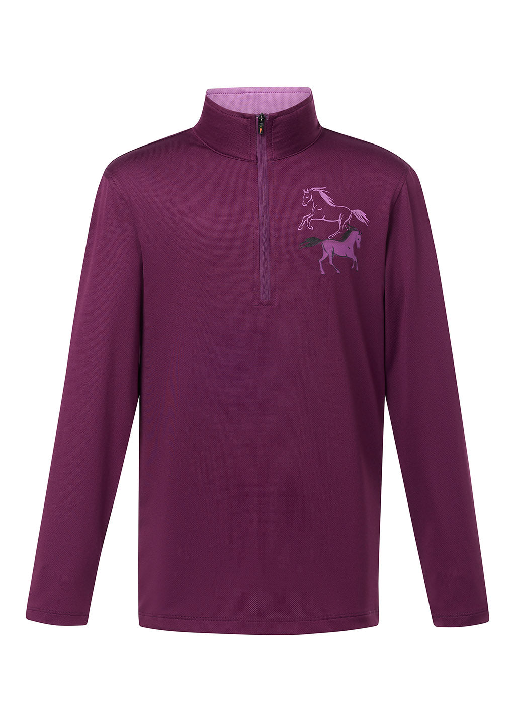 Kerrits Equestrian Apparel Kids Top Rail Coolcore Long Sleeve Riding Shirt Wildrose