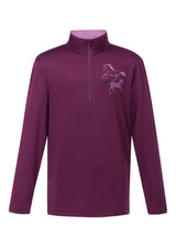 Kerrits Equestrian Apparel Kids Top Rail Coolcore Long Sleeve Riding Shirt Wildrose