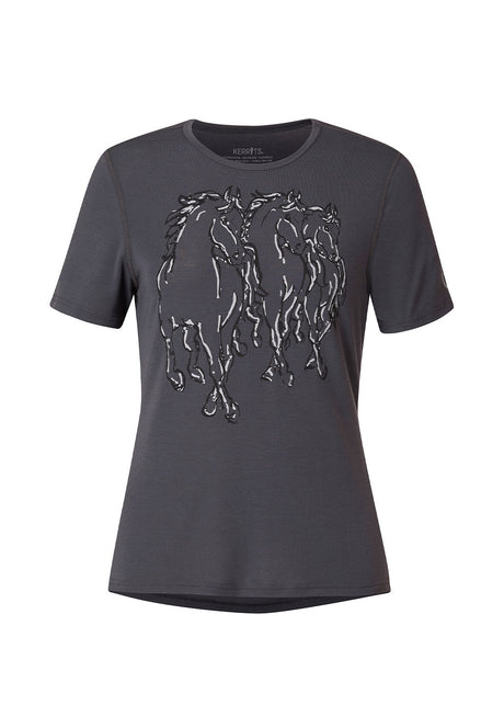 Kerrits Women's Dancing Horses Tee Peppercorn